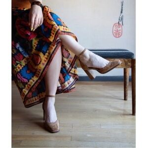 DIBA True Kol Pik Caramel (Tan) Suede Sandal size 6.5